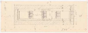 Heilanstalt: Grundriss, dem Brief von Brief an Knoblauch von S. Eichborn (?) beigelegt