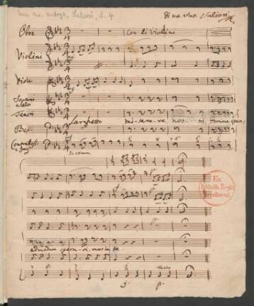 Miserere nostri Domine; Coro, orch, org; Es-Dur