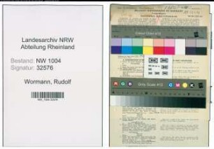 Entnazifizierung Rudolf Wormann , geb. 20.11.1900 (Arbeiter)