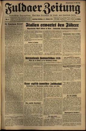 Ausgabe vom Sonntag, den 09. Januar 1938.