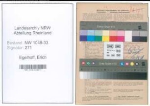 Entnazifizierung Erich Egelhoff , geb. 18.12.1902 (Lehrer)