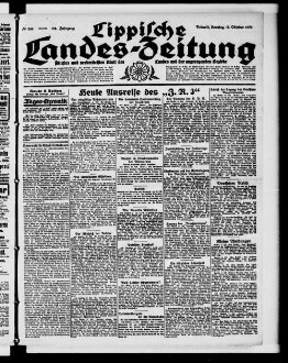 Lippische Landes-Zeitung : ältestes und weitverbreitetes Blatt des Landes und der angrenzenden Bezirke