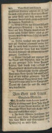 Von Gott und seinen Gnaden-Mitteln.