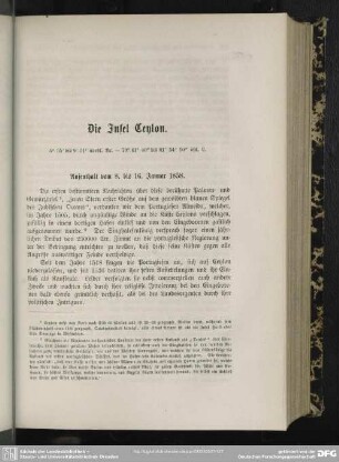 Die Insel Ceylon