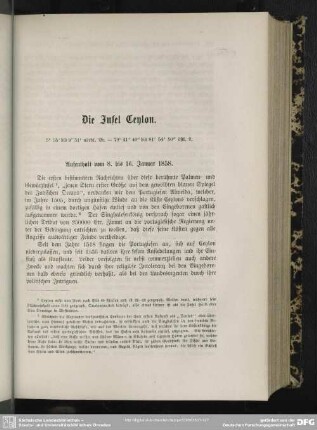 Die Insel Ceylon