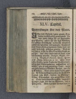 XLV. Capitul. Anmerckungen über diese Materi.