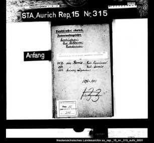 Personalakten des Carl von Borries, Amtssekretär in Stickhausen