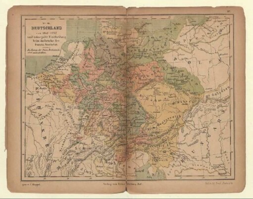 Deutschland von 1648-1792 und seine polit. Eintheilung beim Ausbruche der französ. Revolution