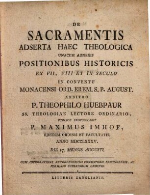 De sacramentis adserta theol.