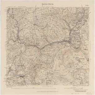 Section Zwota aus: Topographische Karte (Äquidistantenkarte) Sachsen