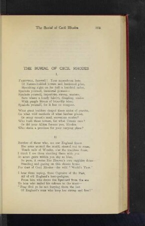 The Burial of Cecil Rhodes.