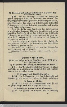 Dritter Abschnitt. Von den allgemeinen Rechten und Pflichten der Untertanen