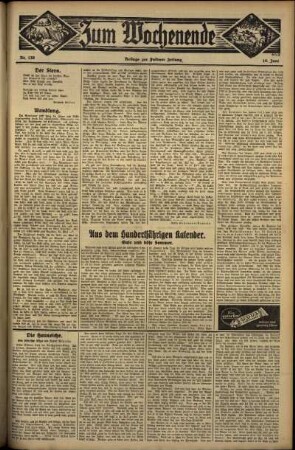 Zweite Ausgabe vom Sonntag, den 10. Juni 1934.
