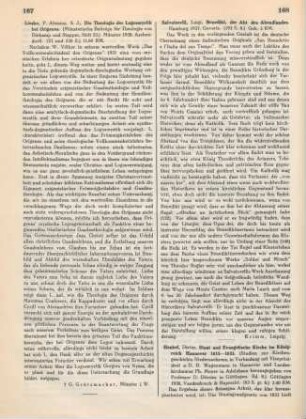 167 [Rezension] Lieske, Aloisius, Die Theologie der Logosmystik bei Origenes