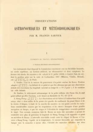 I. Éléments du travail géographique