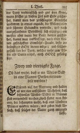 Zwey und viertzigste Frage.