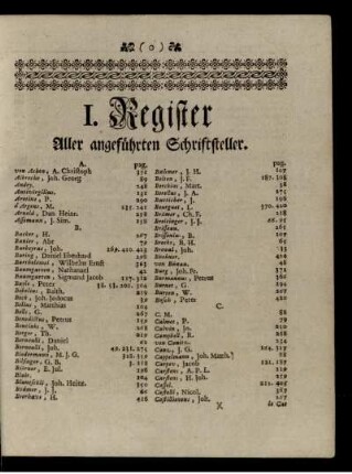 I. Register aller angeführten Schriftsteller