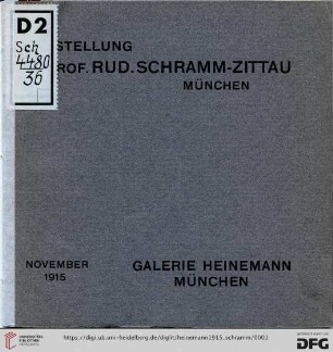 Ausstellung Prof. Rud. Schramm - Zittau, München