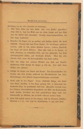 [Schone deine Sehkraft! Fortsetzung]
