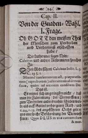 Cap. II. Von der Gnaden-Wahl