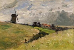 Landschaft mit Windmühle