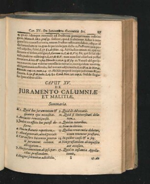 Caput XV. De Iuramento Calumniae Et Malitiae.