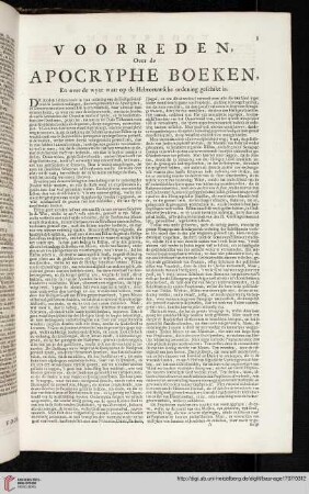 Voorreeden over de apocryphe boeken