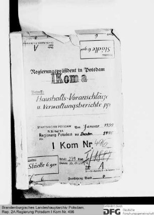Kommunalhaushaltspläne und Verwaltungsberichte. Allgemeines