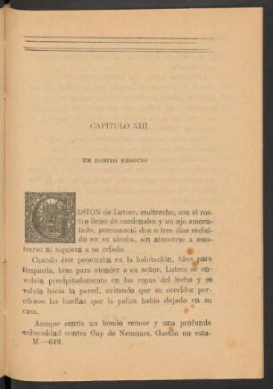 Capítulo XIII - Un bonito negocio