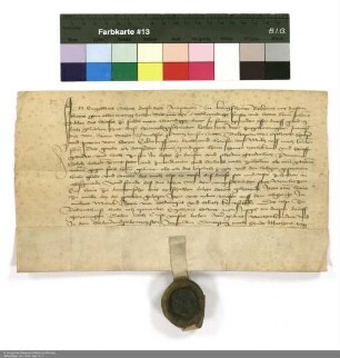 Revers Engelhard Schotts bezüglich der Belehnung mit Gütern in Breitensee und in Milz durch Johann [I. von Henneberg], Abt von Fulda