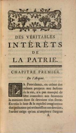 Des véritables Intérêts de la Patrie