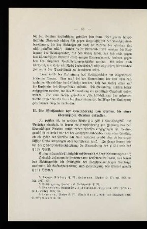 66, II. Die Wirksamkeit der vereinbarung von Preisen, die einen übermäßigen Gewinn enthalten