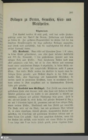 Beilagen zu Braten, Gemüsen, Eier- und Mehlspeisen