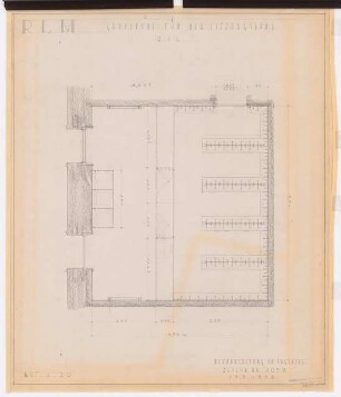 Reichsluftfahrtministerium, Berlin: Sitzungssaal Q1L, Garderobe: Grundriss 1:20