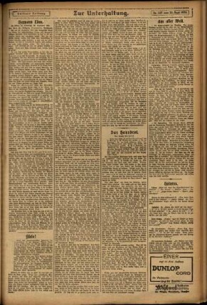 Zweite Ausgabe vom Freitag, den 26. September 1924.