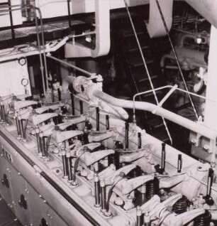 Schiffsmaschine Fährschiff Saßnitz, Teilansicht