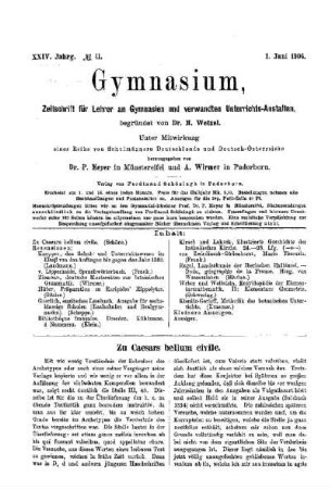 Zu Caesars bellum civile