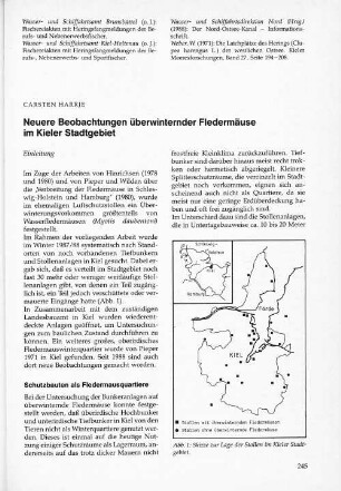 Neuere Beobachtungen überwinternder Fledermäuse im Kieler Stadtgebiet