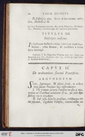 Caput II: De ordinatione summi Pontificis