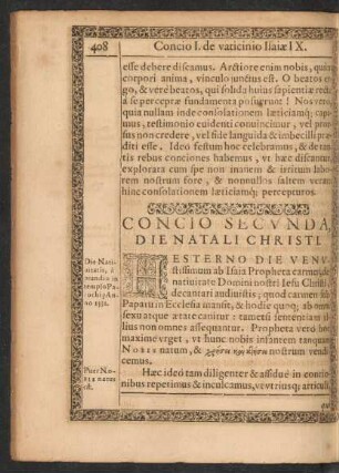 Concio Secunda, Die Natali Christi.