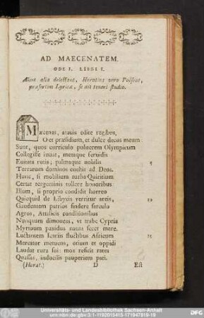 Ad Maecenatem.