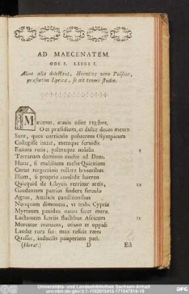 Ad Maecenatem.