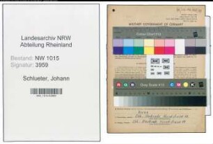 Entnazifizierung Johann Schlueter , geb. 25.01.1908 (Bergmann)