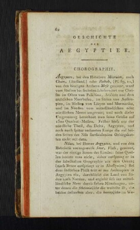 Geschichte Der Aegyptier.