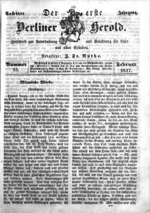 Nummer 15, Februar 1847