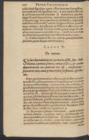 Caput V. De unitate.