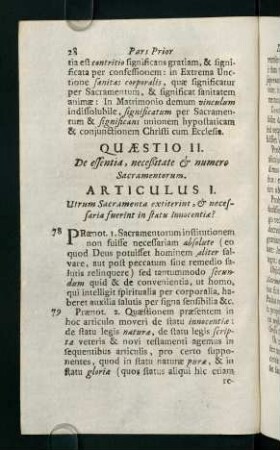 28-39, Quaestio II. De effentia, neceßitate & numero Sacramentorum