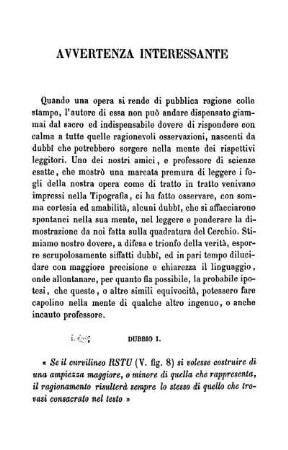 Avvertenza interessante.