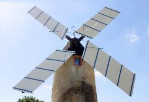 Frankreich. Pays de la Loire. Vendee. Beauvoir. Petit Moulin de Chateauneuf. Historische Muehle