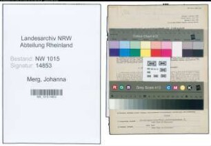 Entnazifizierung Johanna Merg , geb. 09.05.1896 ()